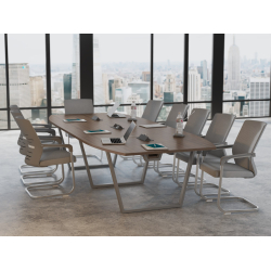 Krzesła Berlin (10 szt ) i Stół konferencyjny 300x138cm MEDISON 10